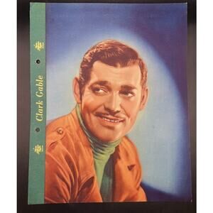 RARE Oversized 1937 Clark Gable Photo Card MGM Parnell Gone with the Wind